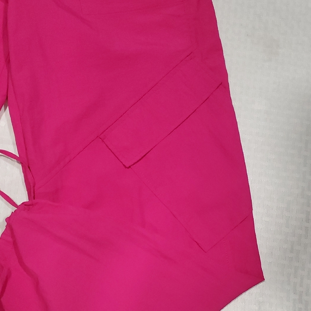 No Boundaries Hot Pink Cargo Nylon  Jogger Pants - Picture 8 of 15